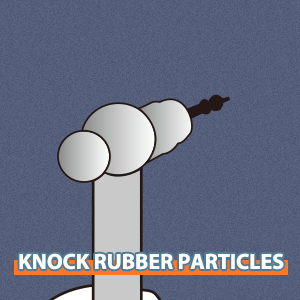 KNOCK RUBBER PARTICLES